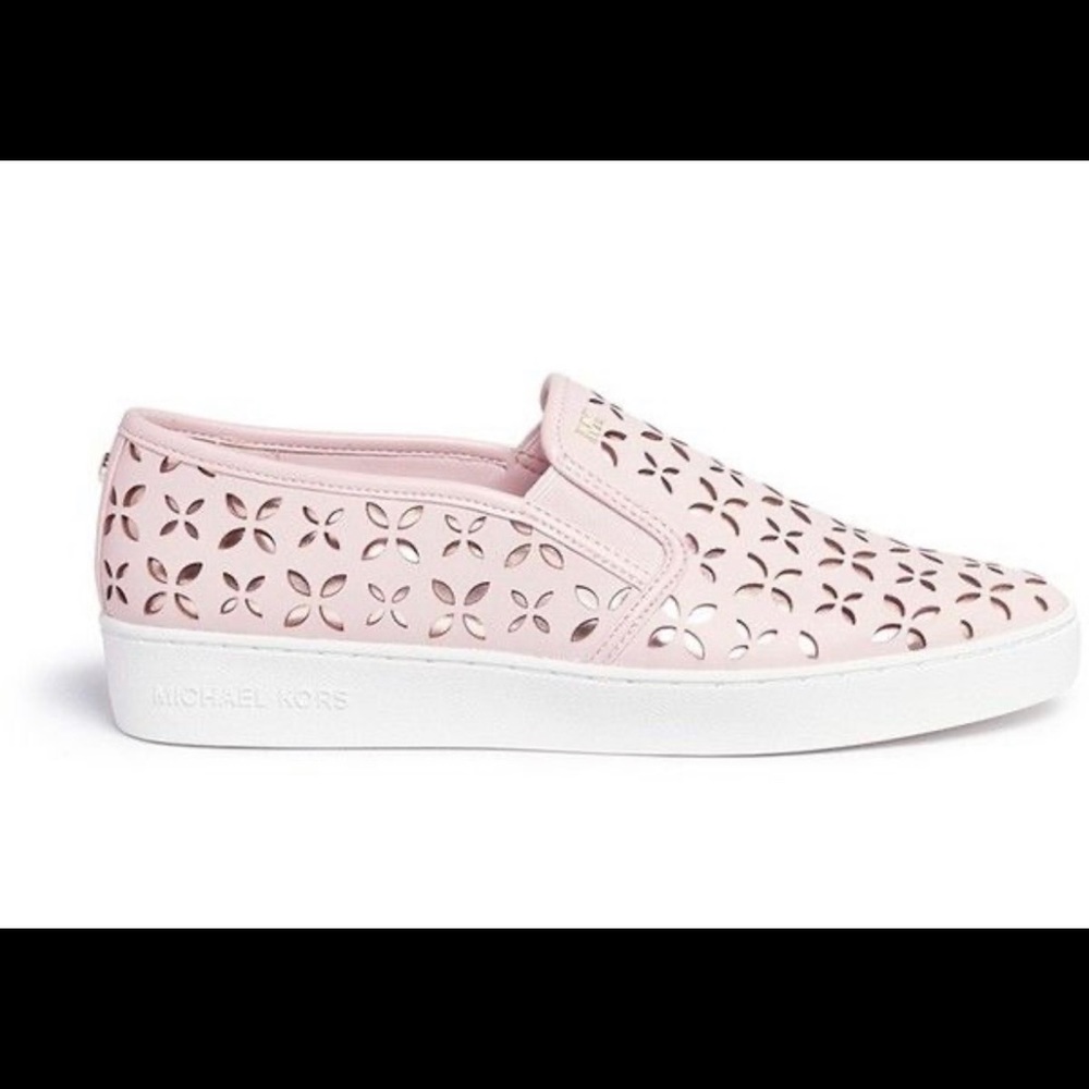 Michael Kors rose gold slip ins